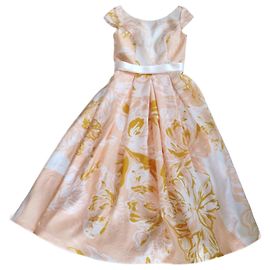 Autre Marque Raffaelli Line Kleid Rosa Brokat Floral Pink
