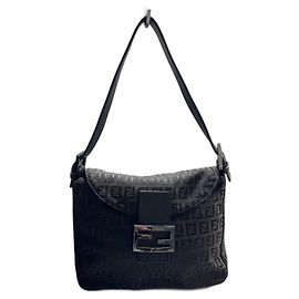 Fendi Black Cloth Handbag Black