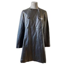 Dior Lederjacke Schwarz Trapezform Schwarz