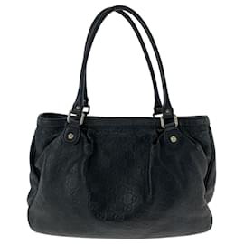 Gucci-Gucci Sukey Black Leather Tote Bag-Black