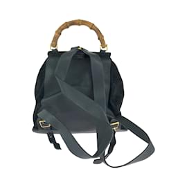 Gucci-Gucci Vintage Bamboo Backpack-Brown,Black