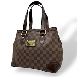 Louis Vuitton-Louis Vuitton Damier Hampstead PM Handbag Tote Bag-Brown,Damier ebene