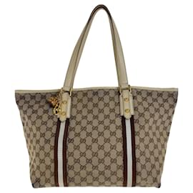 Gucci-Gucci Sherry Line Bamboo Tote Bag-Brown
