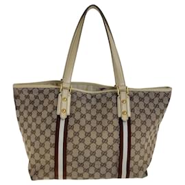 Gucci-Gucci Sherry Line Bamboo Tote Bag-Brown