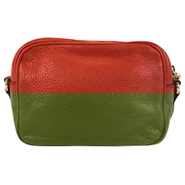 Gucci-Gucci Soho Interlocking Red Leather Shoulder Bag-Red