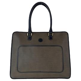 Fendi-Fendi Brown Leather Tote Bag-Brown
