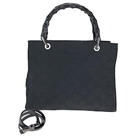 Gucci-Gucci Bamboo Black Tote Bag-Black