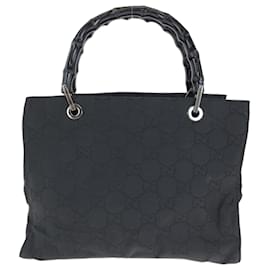 Gucci-Gucci Bamboo Black Tote Bag-Black