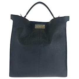 Fendi-Fendi Peekaboo X-Lite Black Leather Briefcase-Black