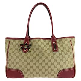 Gucci-Gucci Sherry Line Princess Tote Bag-Red,Beige