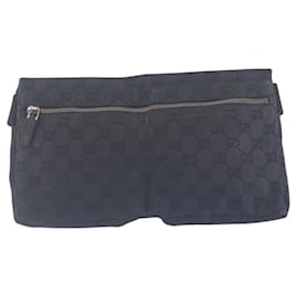 Gucci-Bolsa de ombro em lona GG preta da Gucci-Preto