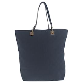 Gucci-Gucci Black GG Canvas Tote Bag-Black