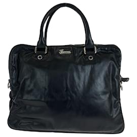 Gucci-Bolsa de couro preta Gucci-Preto
