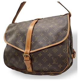 Louis Vuitton-Louis Vuitton Monogram Line Shoulder Bag-Brown,Monogram