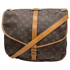 Louis Vuitton-Louis Vuitton Monogram Line Shoulder Bag-Brown,Monogram