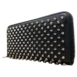Christian Louboutin-Christian Louboutin Black Leather Long Wallet-Black