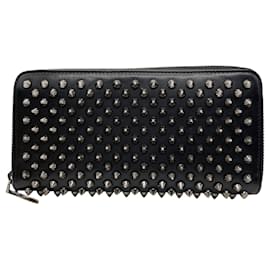 Christian Louboutin-Portefeuille long en cuir noir Christian Louboutin-Noir
