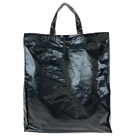 Gucci-Bolsa tote de lona revestida preta e amarela Gucci-Preto,Amarelo