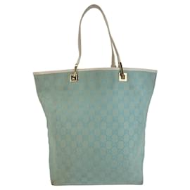 Gucci-Gucci Mint Green GG Canvas Tote Bag-Green