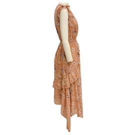 Ulla Johnson-Ulla Johnson Neutral Floral Silk Ciel Dress-Beige