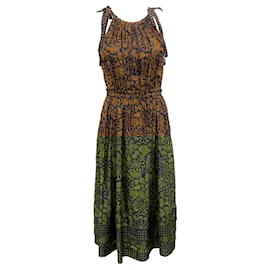 Ulla Johnson-Ulla Johnson Hemlock Mika Tie Shoulder Dress-Navy blue