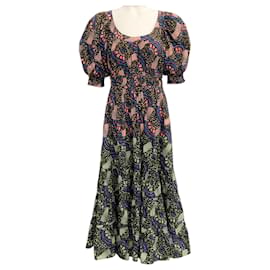 Ulla Johnson-Ulla Johnson Green Multi Juniper Dress-Multiple colors