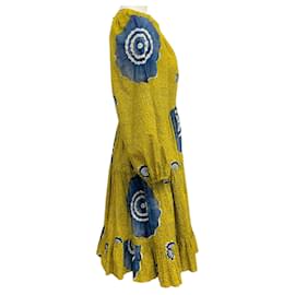 Ulla Johnson-Ulla Johnson Yellow / Blue Emelyn Dress-Yellow