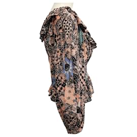 Ulla Johnson-Ulla Johnson Multi Print Asmara Peplum Top-Multiple colors