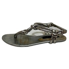 Burberry Silberne Sandalen im Gladiatorenstil Silber