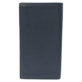 Hermès-Hermes Citizen Twill Black Leather Billfold Wallet-Black