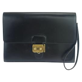 Hermès-Hermes Vintage Pochette Clutch Bag-Black