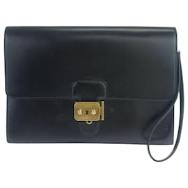 Hermès-Hermes Vintage Pochette Clutch Bag-Black
