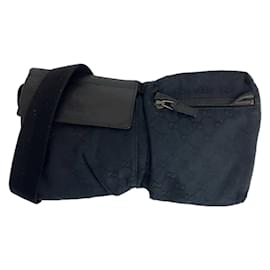 Gucci-Bolsa de cintura Gucci em lona GG preta-Preto