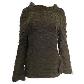 Olivenfarbener Wollpullover von Alexander Mcqueen Grün Olivgrün