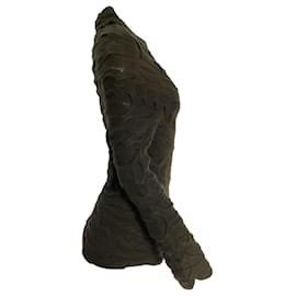 Alexander Mcqueen- Alexander Mcqueen Knitted Sweater in Olive Wool-Green,Olive green