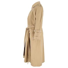 Acne-Acne Studios Belted Double-Breasted Coat in Brown Cotton-Brown,Red
