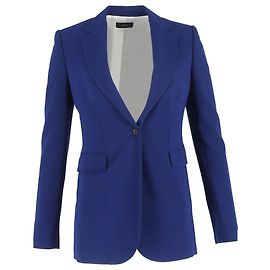 Joseph Einreiher-Blazer mit Taschen aus blauer Wolle Blau