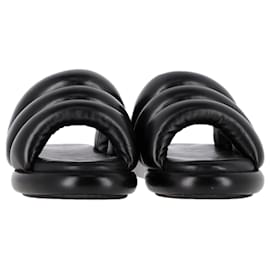 Proenza Schouler-Proenza Schouler Padded Slip-On Flats in Black Leather-Black