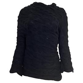Alexander Mcqueen- Alexander Mcqueen Knitted Sweater in Black Wool-Black