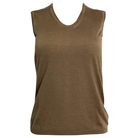Brauner Cashmere-Top von Saint Laurent Braun Rot