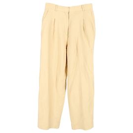 Calças largas de algodão amarelo Sandro Paris Amarelo