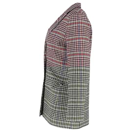 Sandro- Sandro Paris Plaid Double-Breasted Blazer in Multicolor Wool-Multiple colors