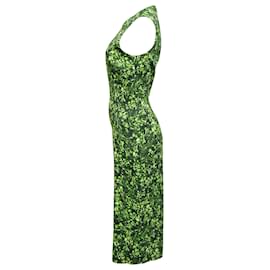 Michael Kors-Michael Kors Printed Sheath Dress in Green Cotton-Other