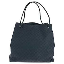 Gucci-Gucci Black GG Canvas and Leather Tote Bag-Black
