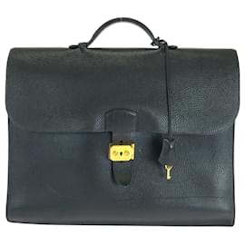 Hermès-Hermes Vintage Sac A Depeche 38 Briefcase-Black