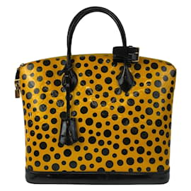 Louis Vuitton-Louis Vuitton Monogram Vernis Lockit MM Handbag-Black,Yellow