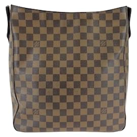 Louis Vuitton-Bolsa de Ombro Louis Vuitton Damier Looping GM-Marrom