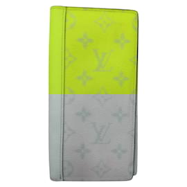 Louis Vuitton-Louis Vuitton Taigarama Portefeuille Brazza NM Long Wallet-Yellow