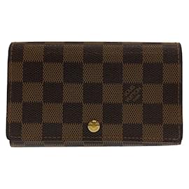 Louis Vuitton-Carteira Trésor Damier Louis Vuitton-Marrom