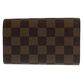 Louis Vuitton-Carteira Trésor Damier Louis Vuitton-Marrom
